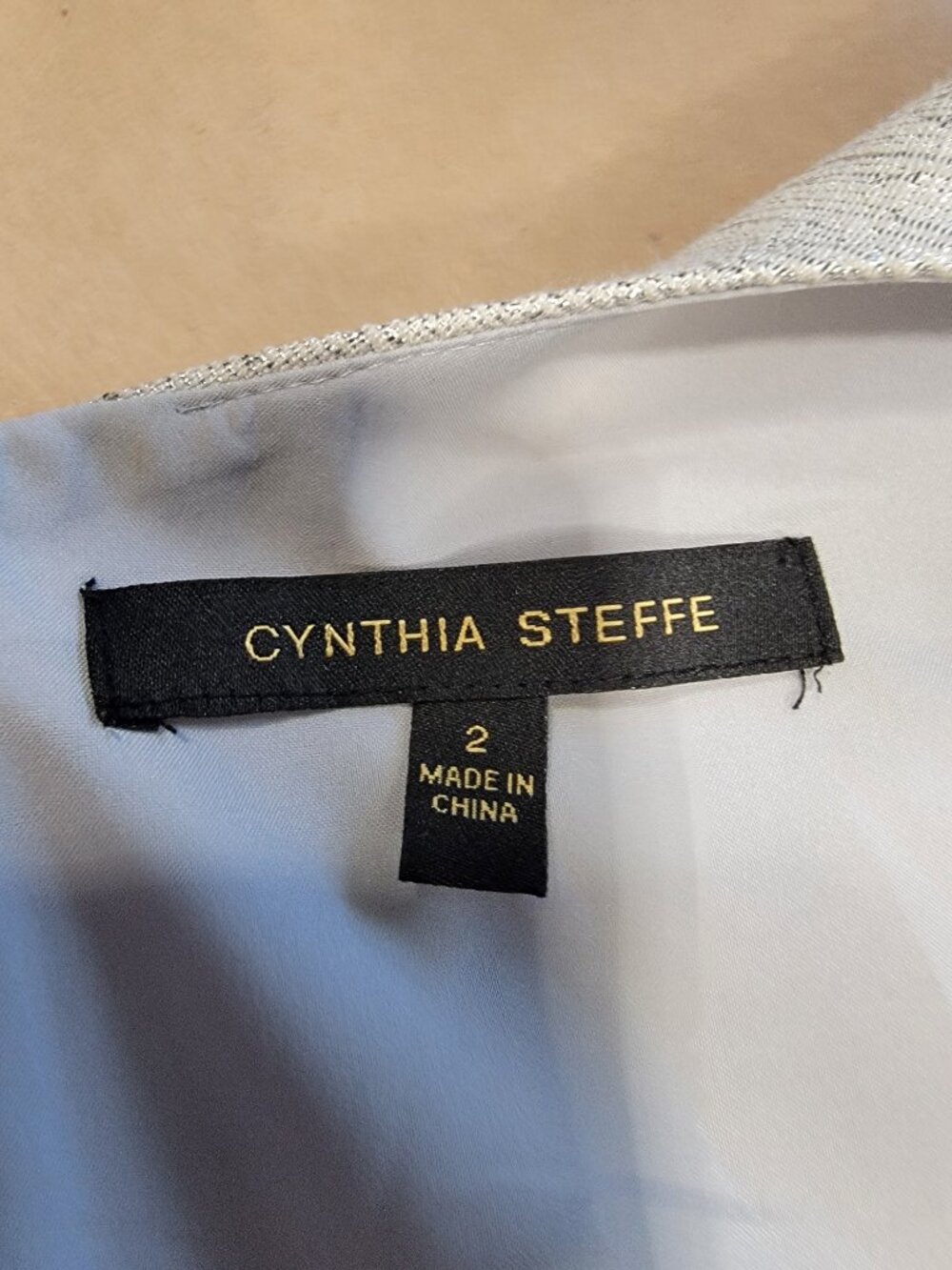 Cynthia Steffe Size 2 Silver Metallic Fit & Flare Cocktail Dress - Picture 14 of 15